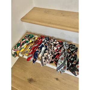 Scrunchie Ponytail Scarf Hair Tie - Bundle of 8 Scrunchies